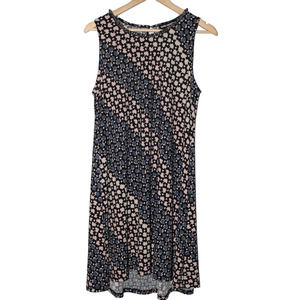 Women's Karl Lagerfeld Black Blue Pink White Floral Pull On Midi Dress Size 12